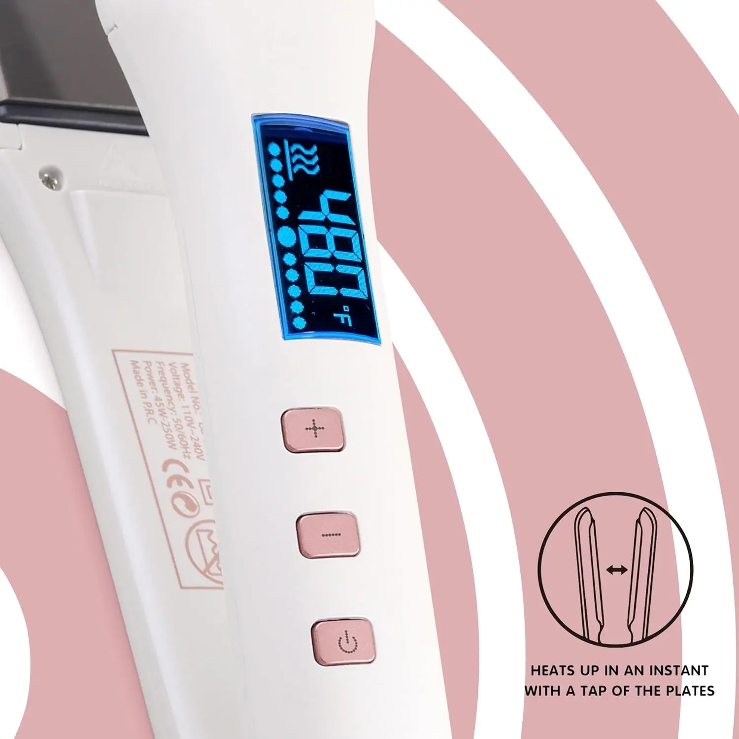TITANIUM HAIR STRAIGHTENER FOR THICK, FRIZZY & CURLY HAIRS Lonove