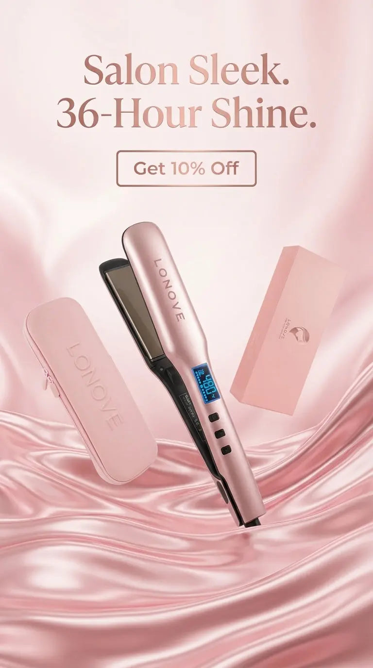TITANIUM HAIR STRAIGHTENER FOR THICK, FRIZZY & CURLY HAIRS Lonove