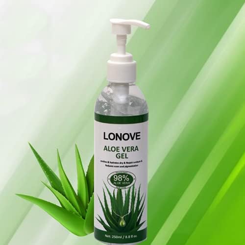 Lonove Organic Aloe Vera Gel - Aloe Vera Gel 100 Percent pure Gel 250ml